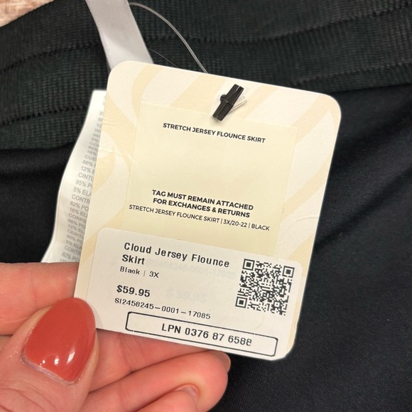 Fabletics | NWT Cloud Jersey Flounce Skirt Skort Athletic Built In Shorts 3X - Picture 9 of 12